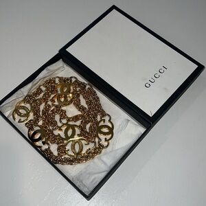 GUCCI Vintage 1985 GG Chain Belt Size 75​